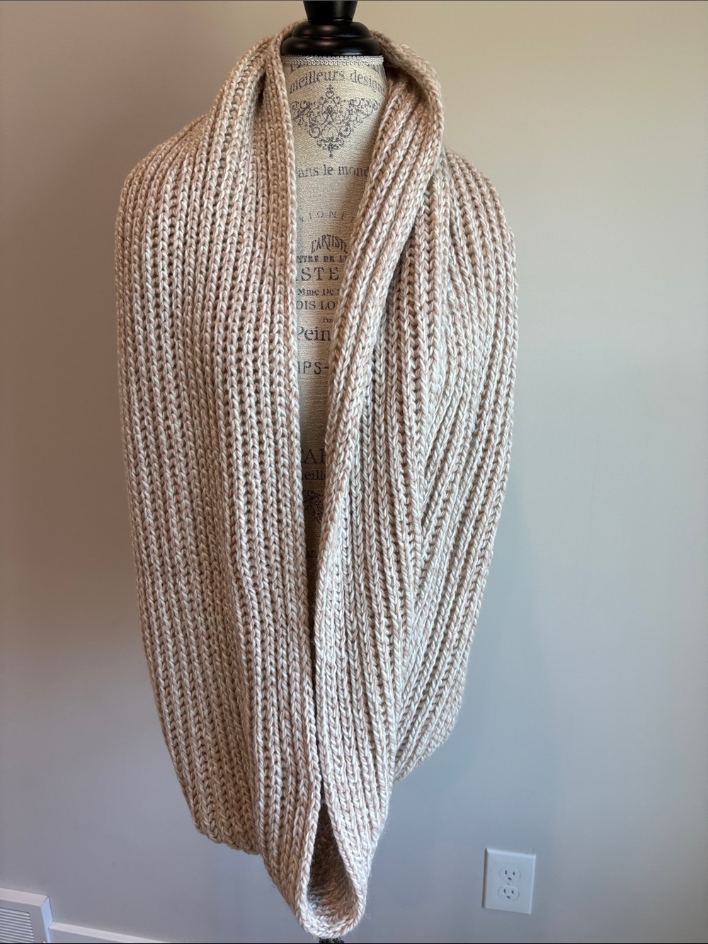 Garage Cream Chunky Knit Infinity Scarf